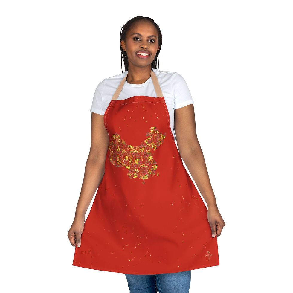 Thumbnail: China Map Apron • Gift for Chinese Living Abroad • Red