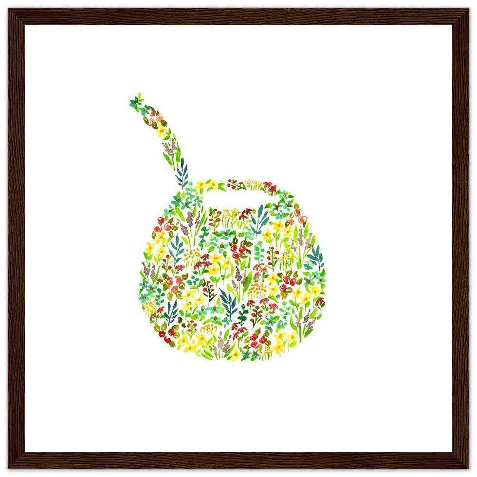 Thumbnail: Argentinean watercolour Mate Wooden Framed Poster