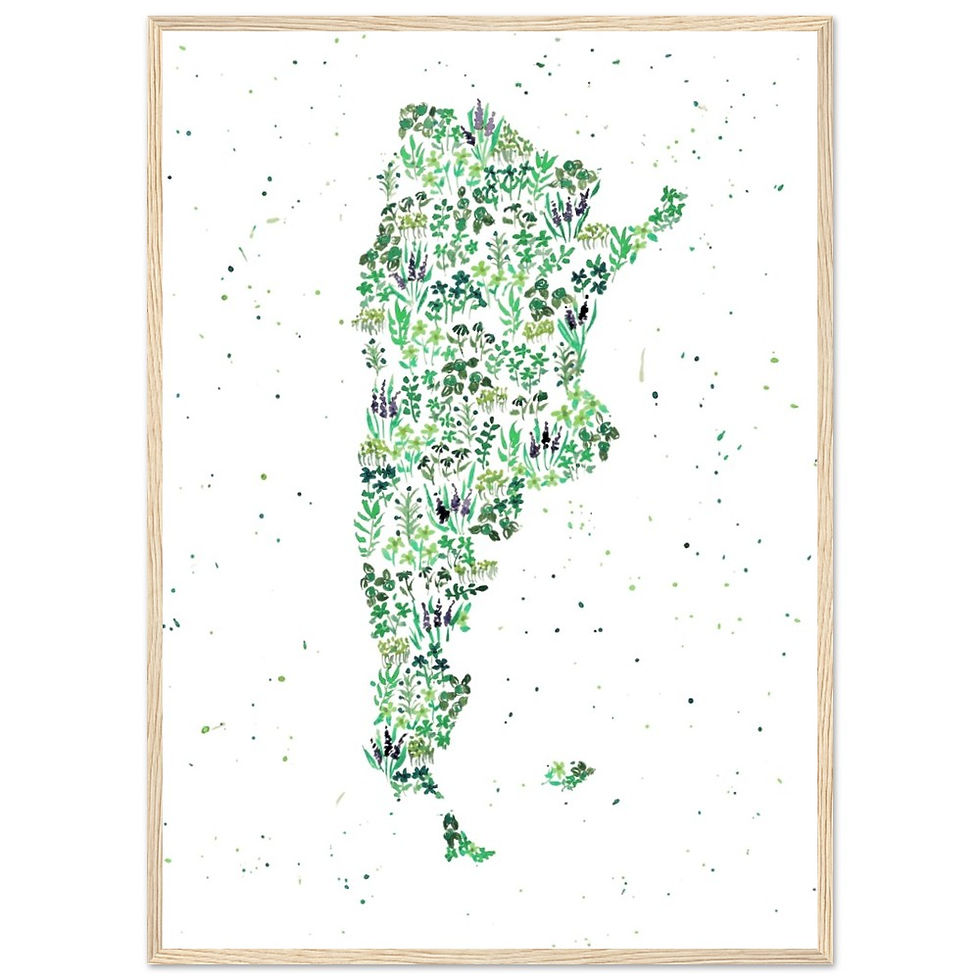 Thumbnail: Watercolor Argentina Map Framed Poster - Perfect gift for expats - More options!