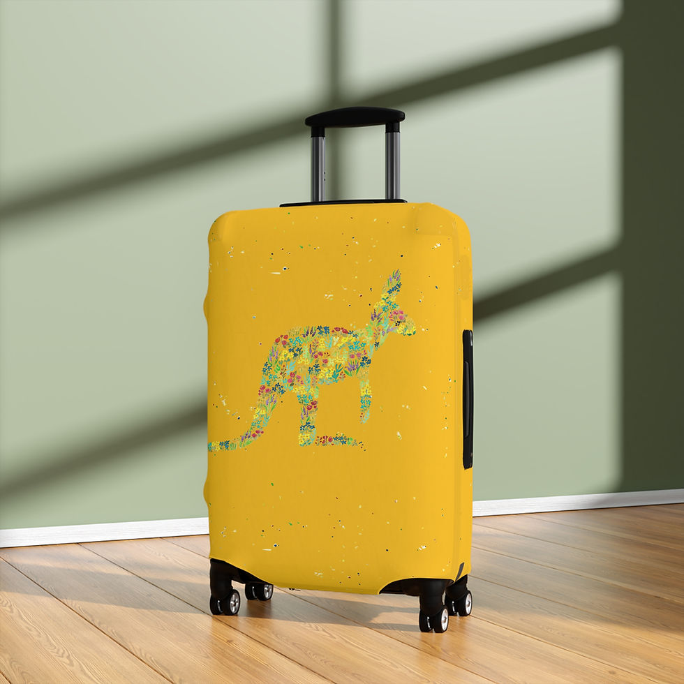 Thumbnail: Kangaroo Travel Luggage Cover - Yellow