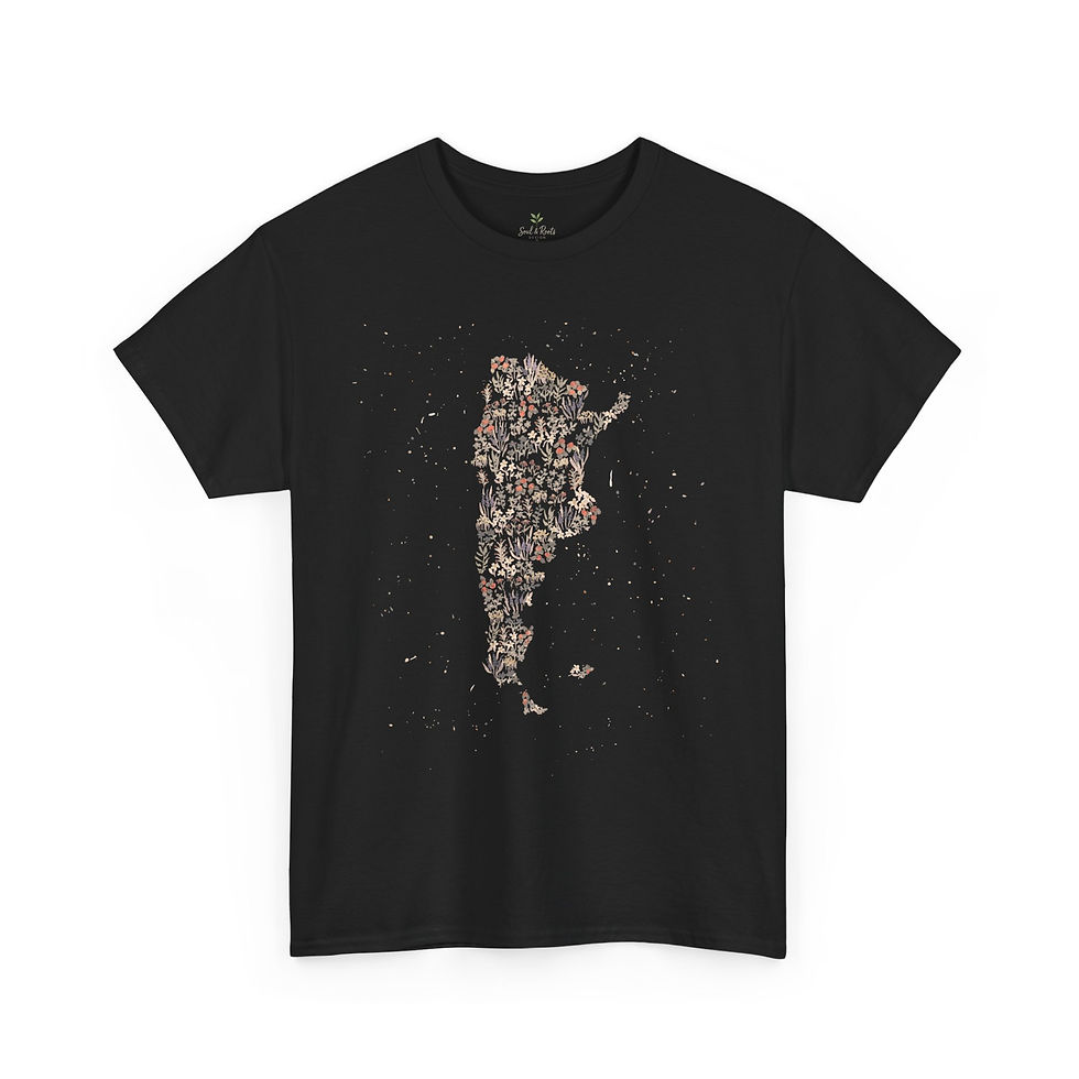Thumbnail: Unisex Heavy Cotton Argentina watercolour map Tee