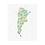 Thumbnail: Argentinean Watercolour Map - Matte Vertical Print