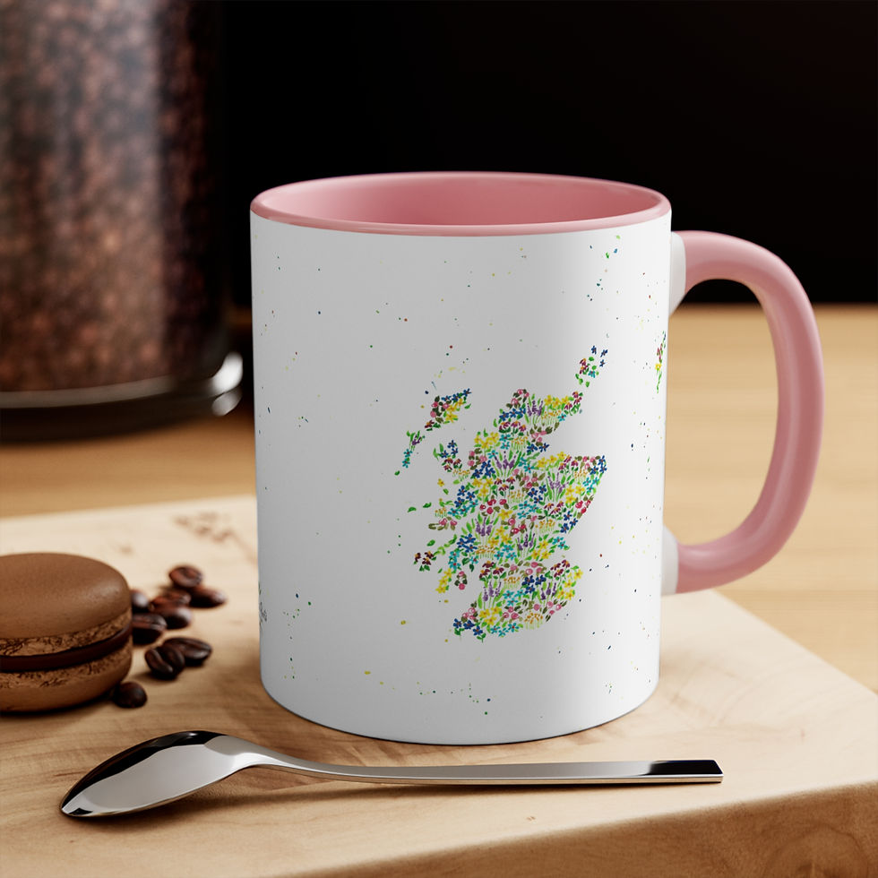 Thumbnail: Scotland Watercolor Floral Map Mug — 11oz Farewell Gift for Expats