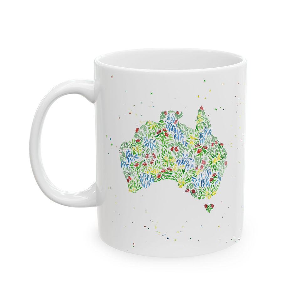 Thumbnail: Australian watercolour map Ceramic Mug