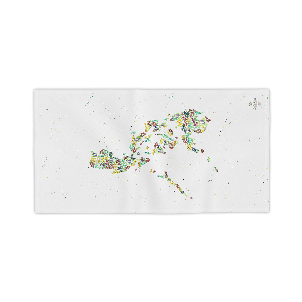 Thumbnail: Philippines Watercolour Map Beach Towel - White