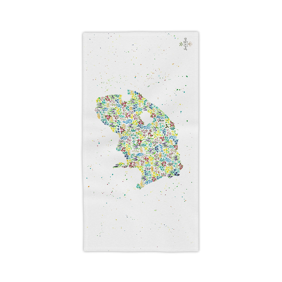 Thumbnail: South Africa Watercolour Map Beach Towel - White