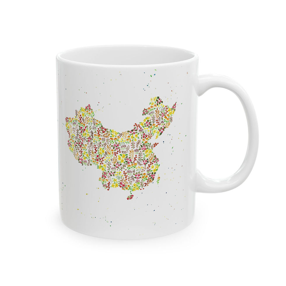 China watercolour map Ceramic Mug
