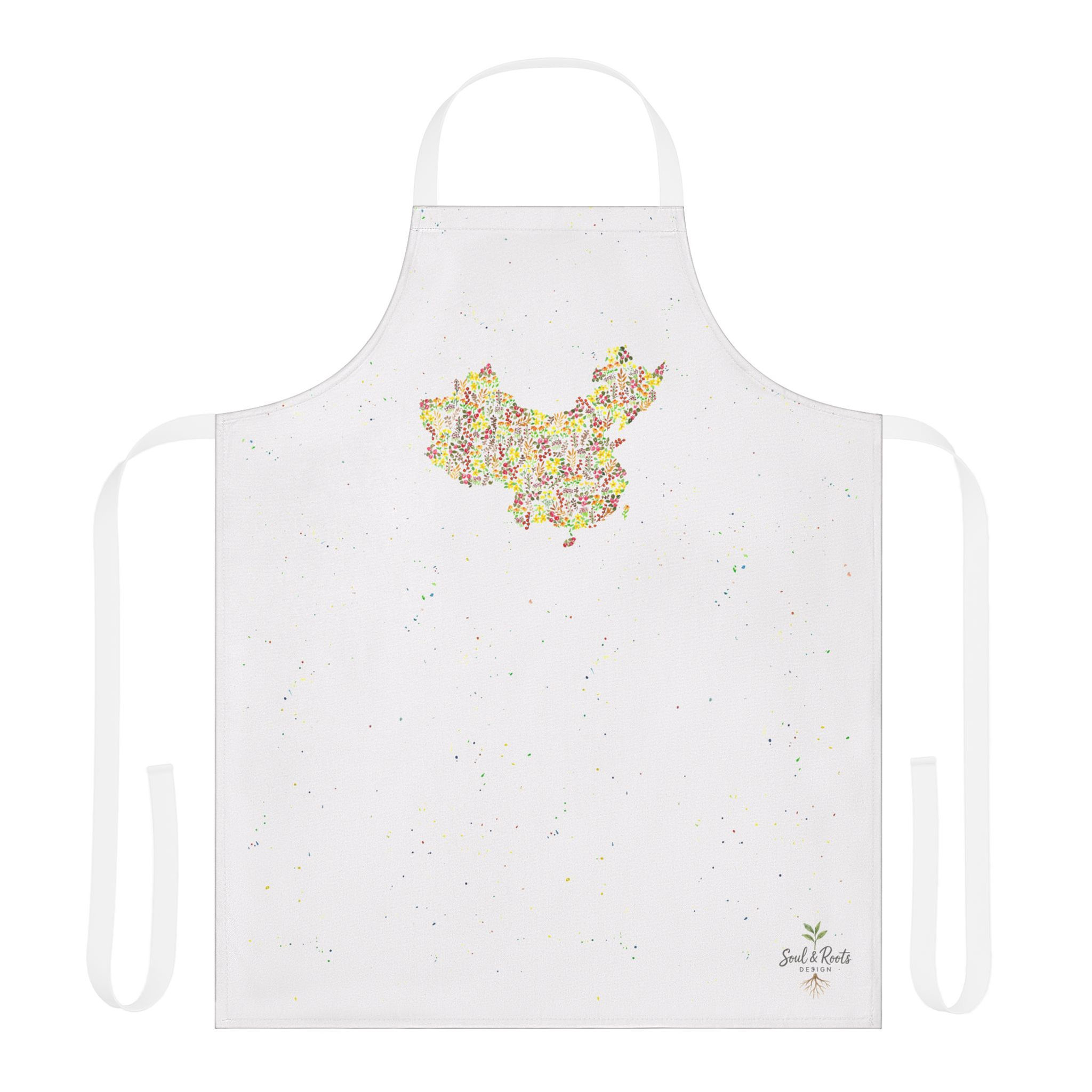 China Map Apron • Gift for Chinese Living Abroad • Diaspora Kitchen Decor