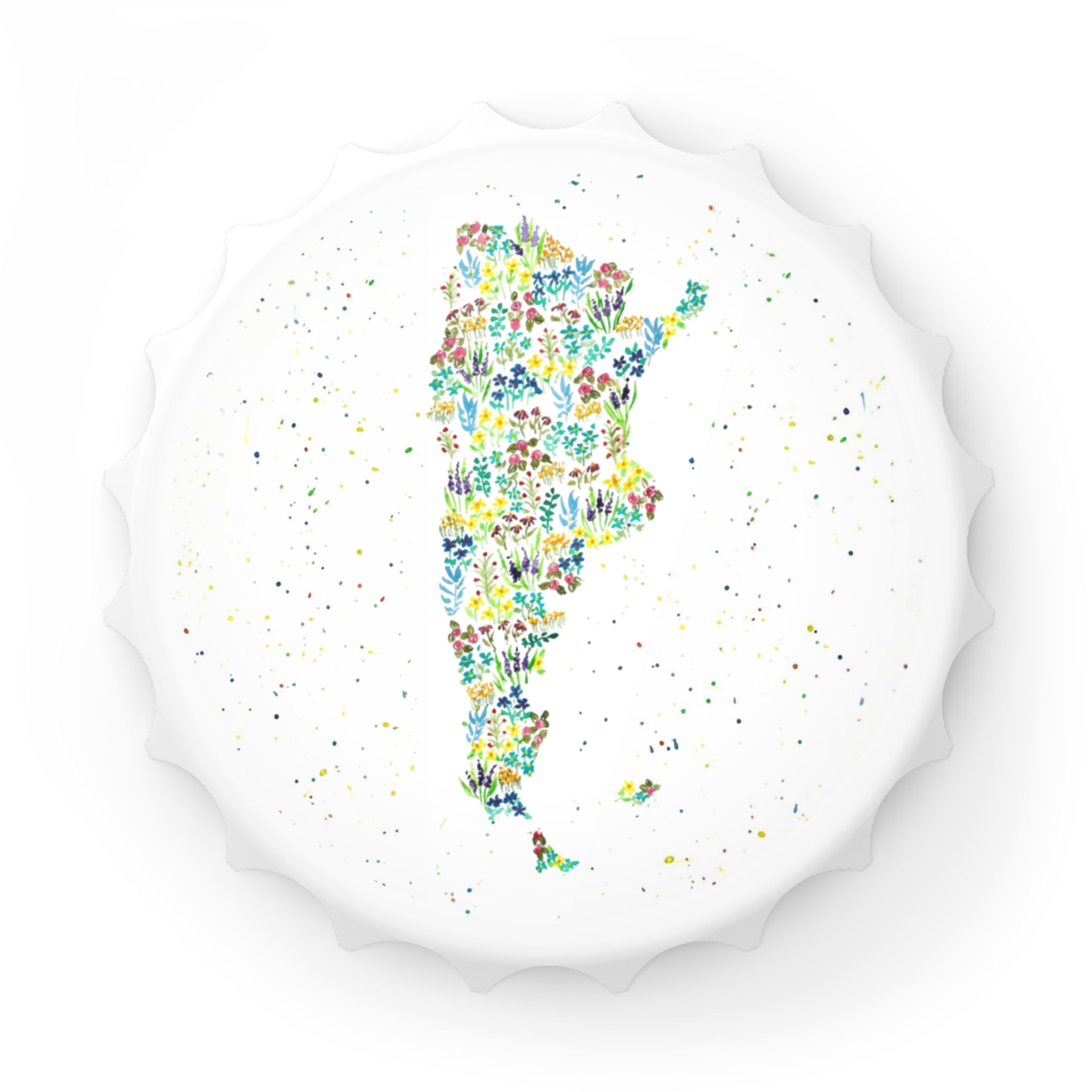 Argentina Watercolour Map Bottle Opener