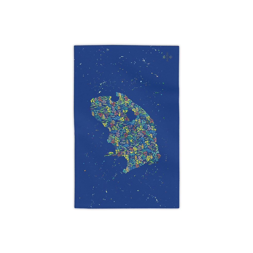 South Africa Watercolour Map Beach Towel - Blue