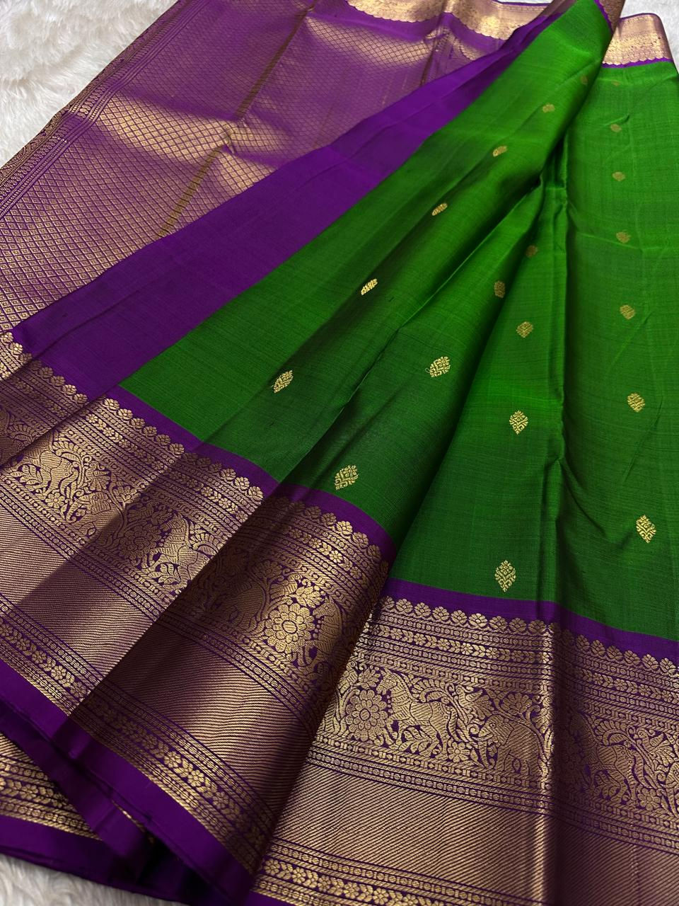 Thumbnail: Kanchipuram pure handloom silk sarees 