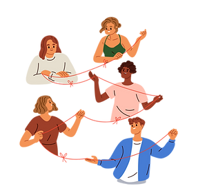 Menschen die zusammenhalten