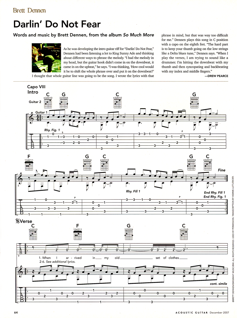 "Darlin' Do Not Fear" Dec. 2007