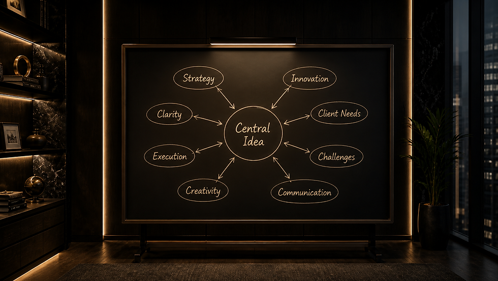 Brainstorming for a new central idea