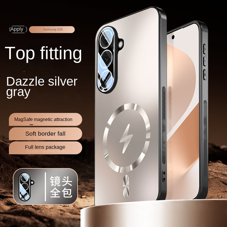 Thumbnail: Camera integrated magnetic shockproof phone case for Samsung Galaxy S25 S25 Plus