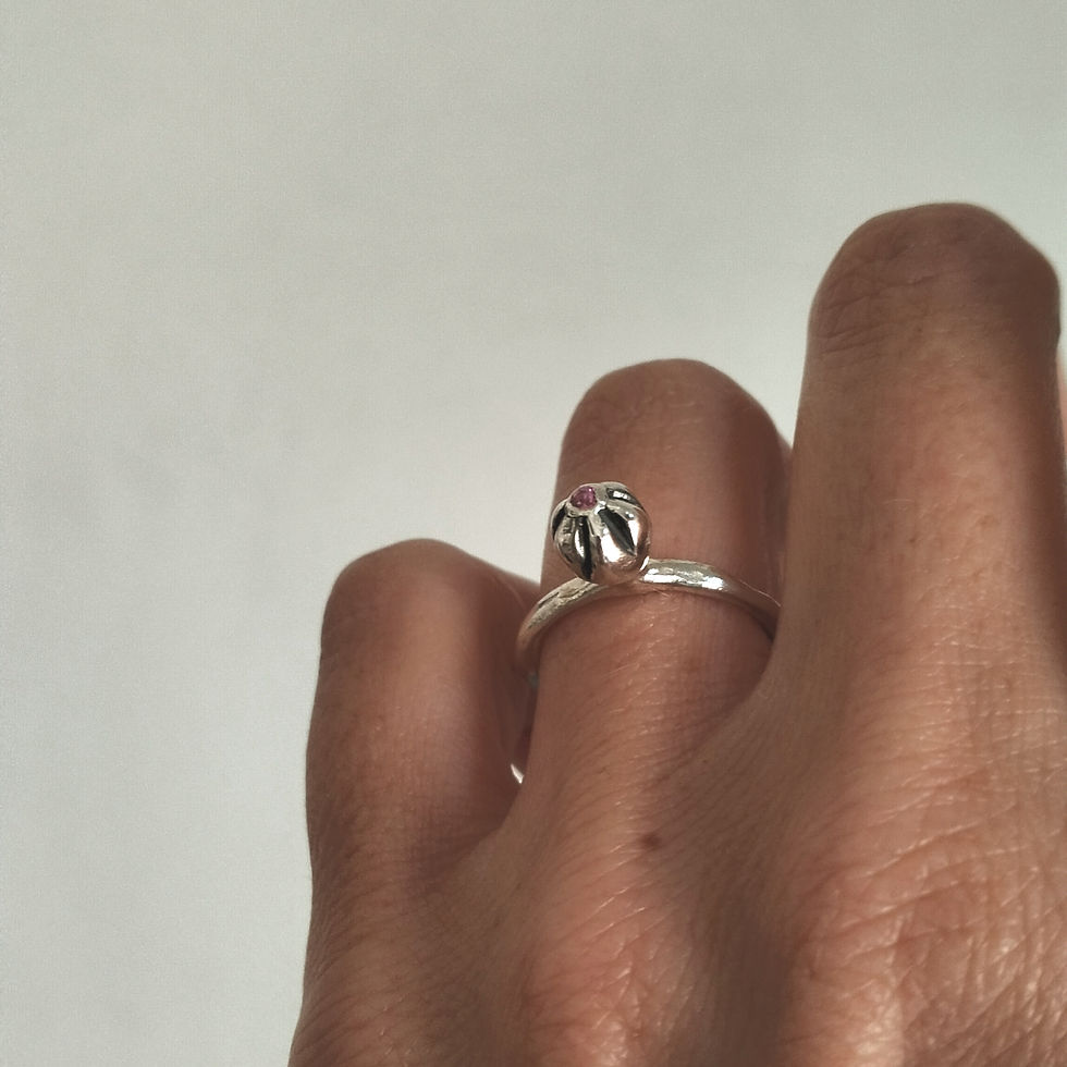anello artigianale, anello argento, regalo speciale, anello con pietra preziosa, anello frutto, anello fructus