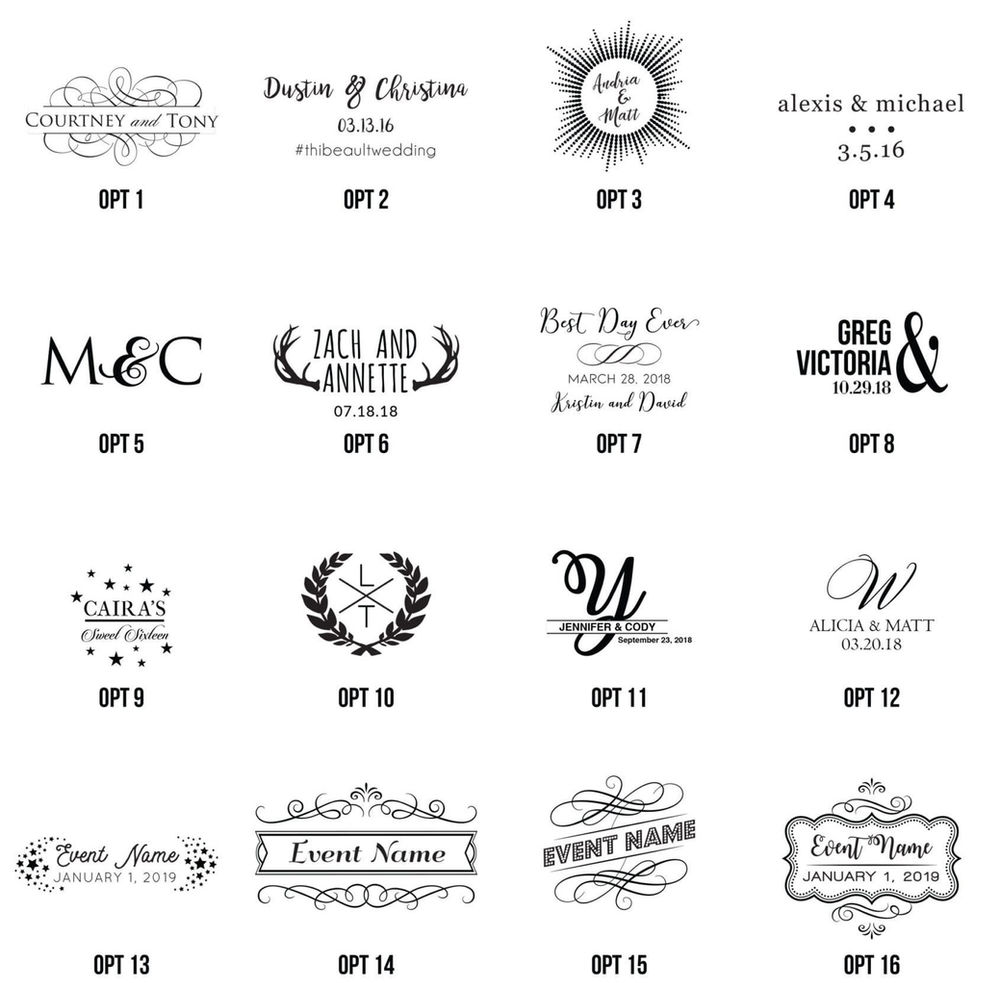 Photo Booth Text Options