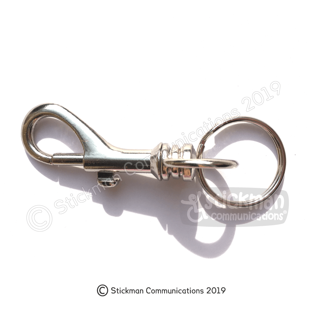 Sturdy metal keyring clip