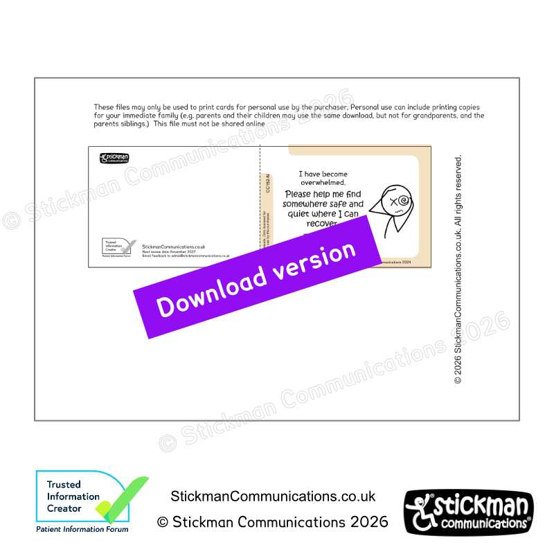 Thumbnail: a copy of the printable quiet card file - but with a big purple 'download' banner across the middle
