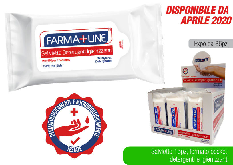 SALVIETTE IGIENIZZANTI FARMALINE € 1
