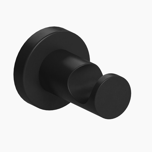 Enhance Meno Robe Hook Black enhance bathroomware
