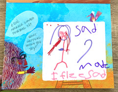 Child’s illustration based on the MarlaGran Innerscape An Open Window