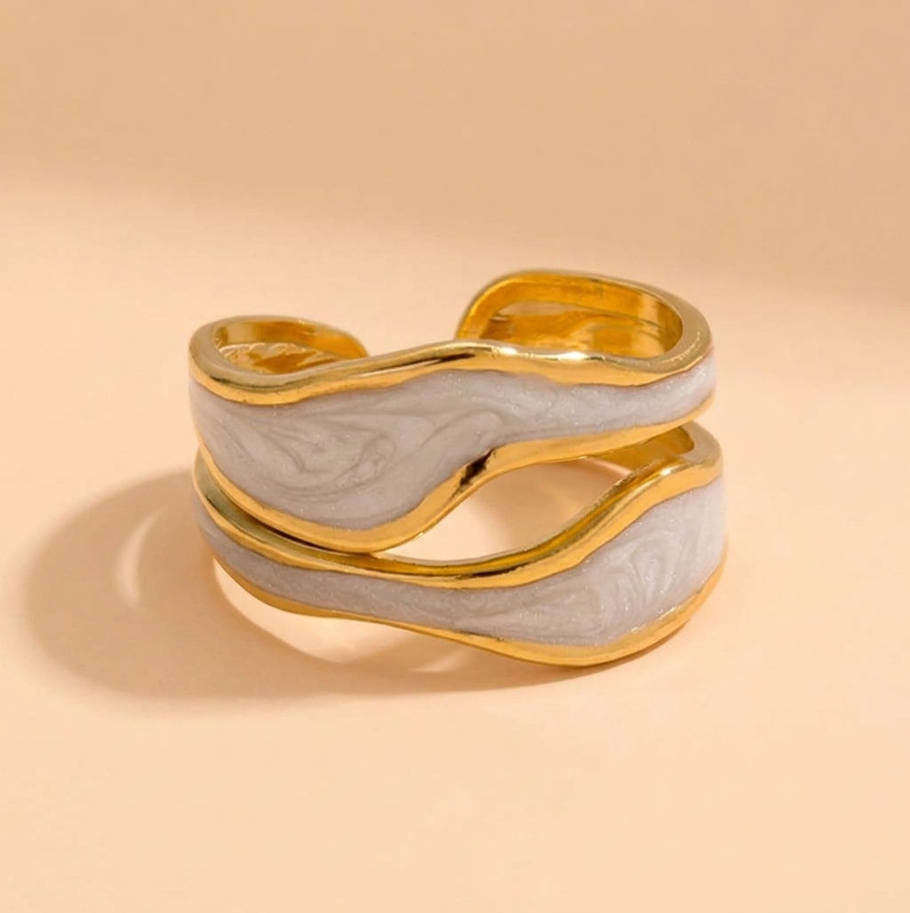 Marble Gold Ring