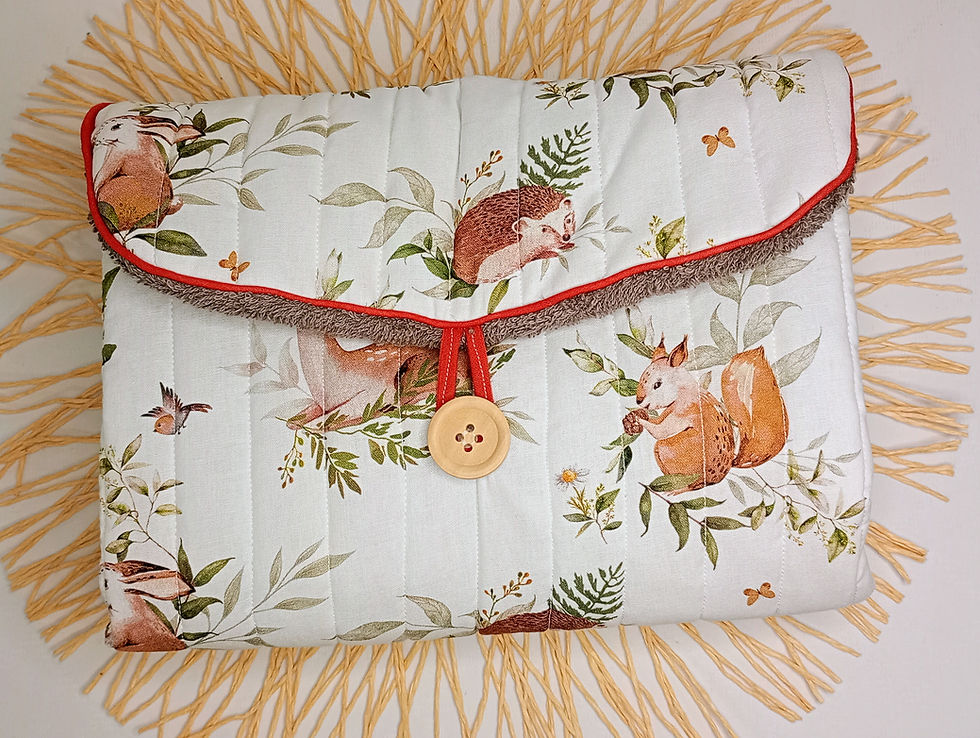 Tapis à langer bébé compact en coton matelassé avec éponge moelleuse