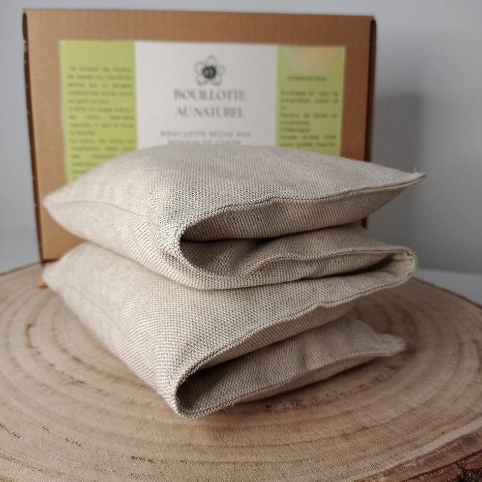 Miniature : bouillotte écologique aux noyaux de cerise fait main