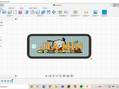 CAD Part I: Keyring (✿◠‿◠)