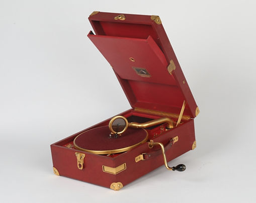 His Master's Voice 101B zlacený v kůži