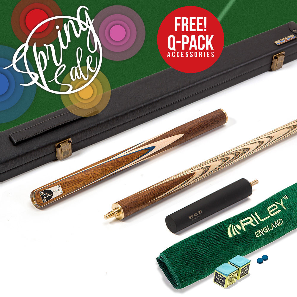 BCE C8L Range - 1 - 3/4 Cut English Pool Cue & Case Set - 9mm Tip