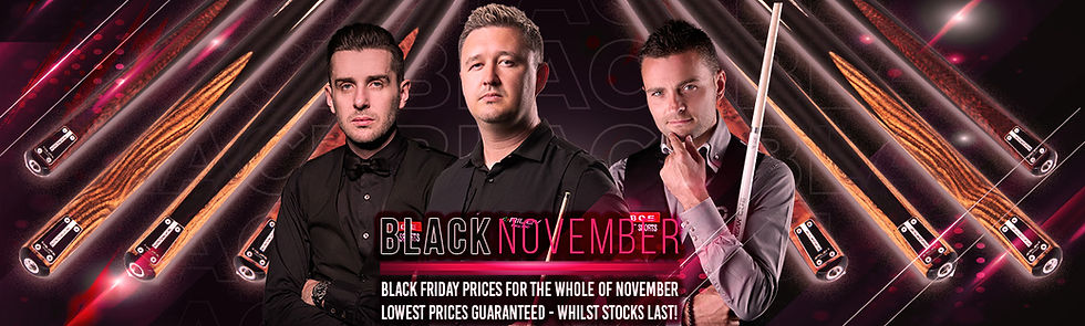 Riley Leisure Black November Snooker and Pool Cue Sale