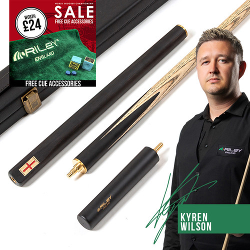キュー ライリー スヌーカーキューハイブリッド HD-500 Riley England 3/4 Cut Snooker Cue and Case Set | Riley Leisure