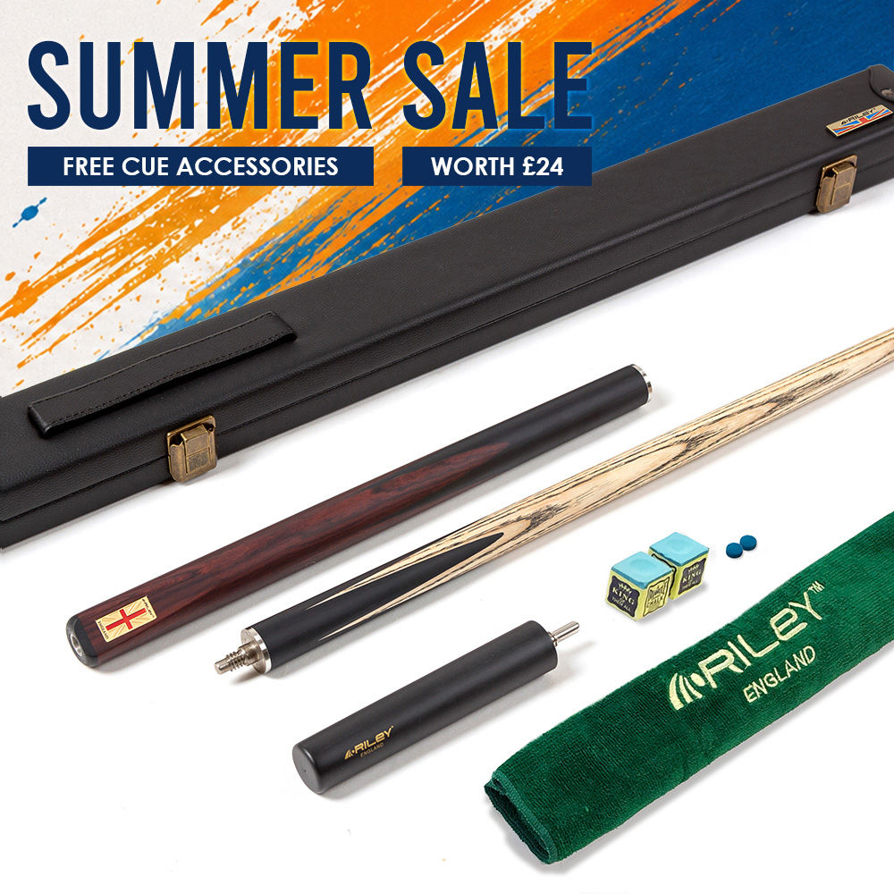 Riley England Ebony Series 11 - 3/4 Cut Snooker Cue & Case Set