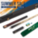 Riley England Ebony Series 11 - 3/4 Cut Snooker Cue & Case Set
