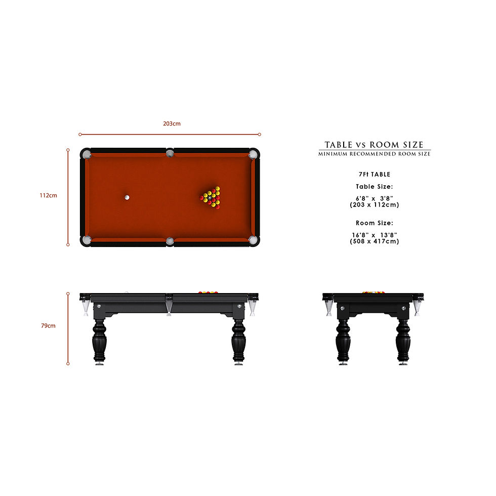 Thumbnail: 7ft Riley Aristocrat English Pool Table