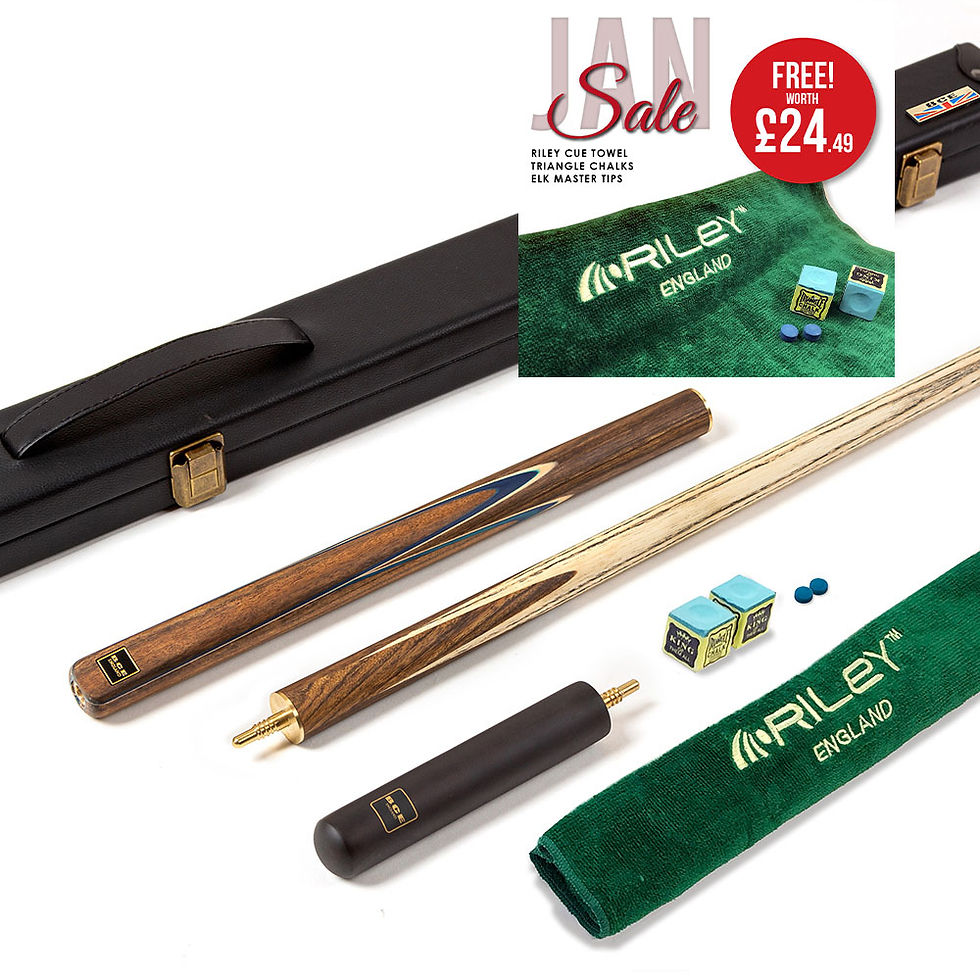 BCE England 3/4 Cue 7 - 3/4 Cut Snooker Cue & Case Set