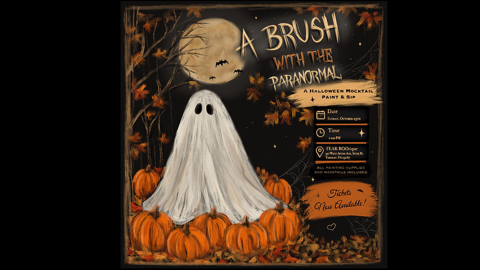A Brush with the Paranormal - Halloween Mocktail Paint & Sip