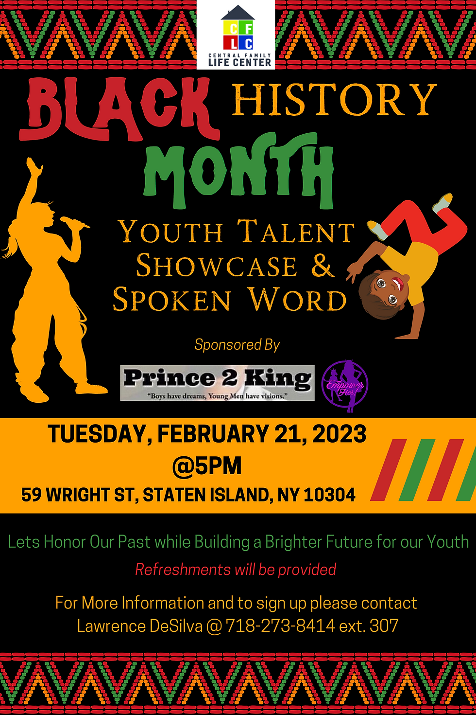 Black History Month - Youth Talent Showcase & Spoken Word