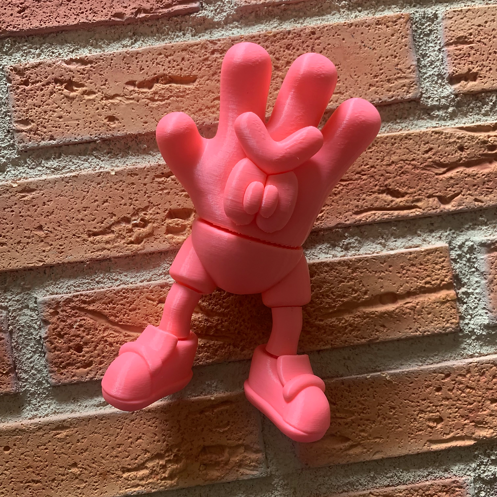 Thumbnail: Big Mad Hand Art Toy - Neon Pink