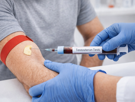 Yakın çekim, erkek hormon testi için kan örneği alınması