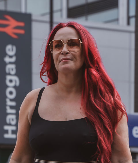 Debs Daitani wearing Rigby & Peller Swimwear at Harrogate Celebration of Fashion 2025  | Photo Credit Eva B Digital