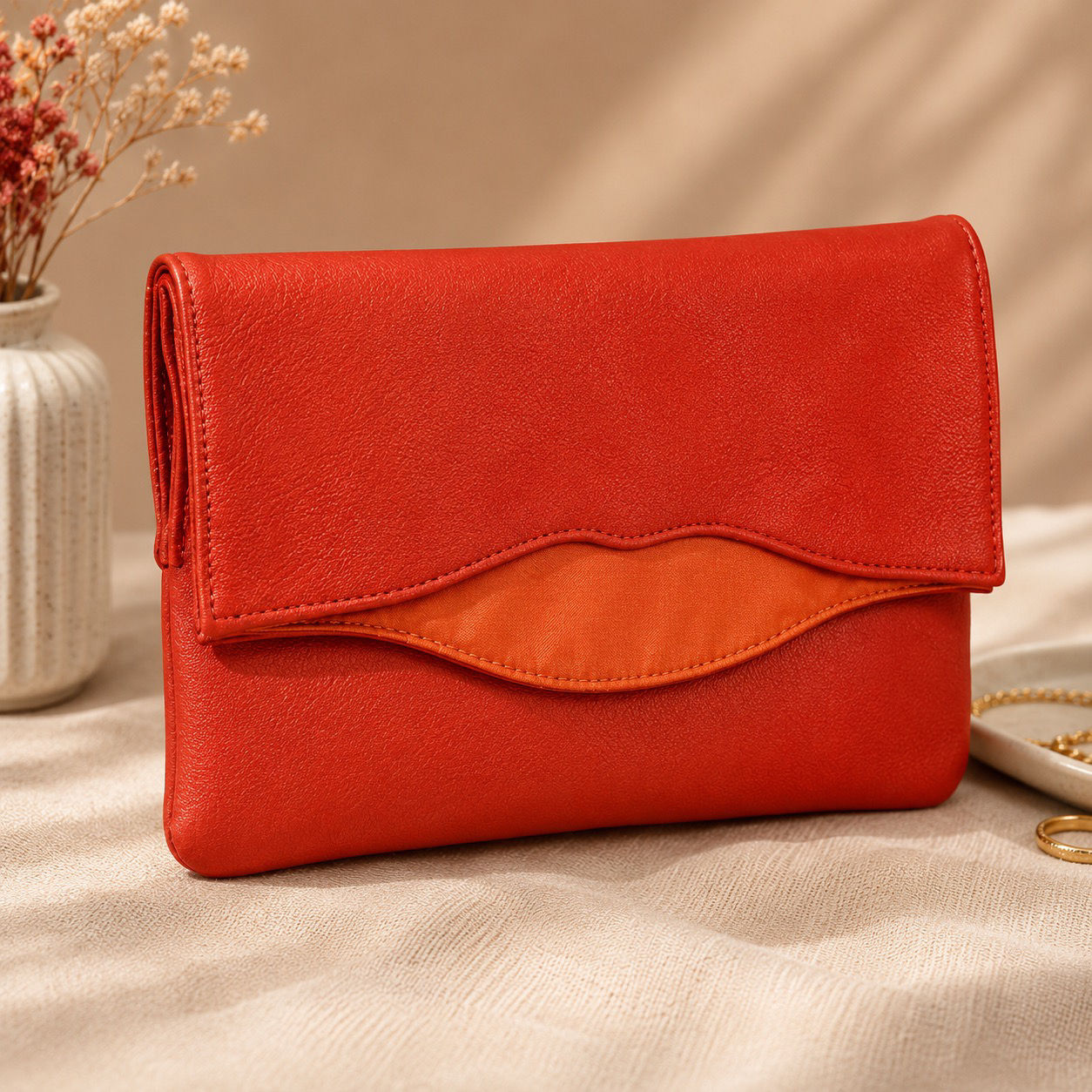 Bolsa de Mão Fecho Boca PVC Sem Alça