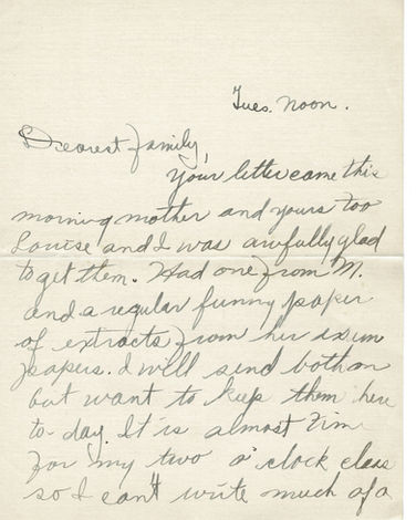 I'll be ashamed to be seen on the street if I don't get a hat pretty soon–Betty writes–Feb. 20, 1921