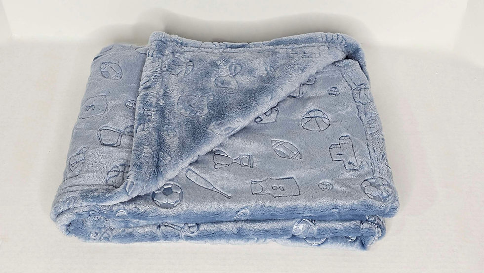 Thumbnail: Sports Embossed Blue Blanket