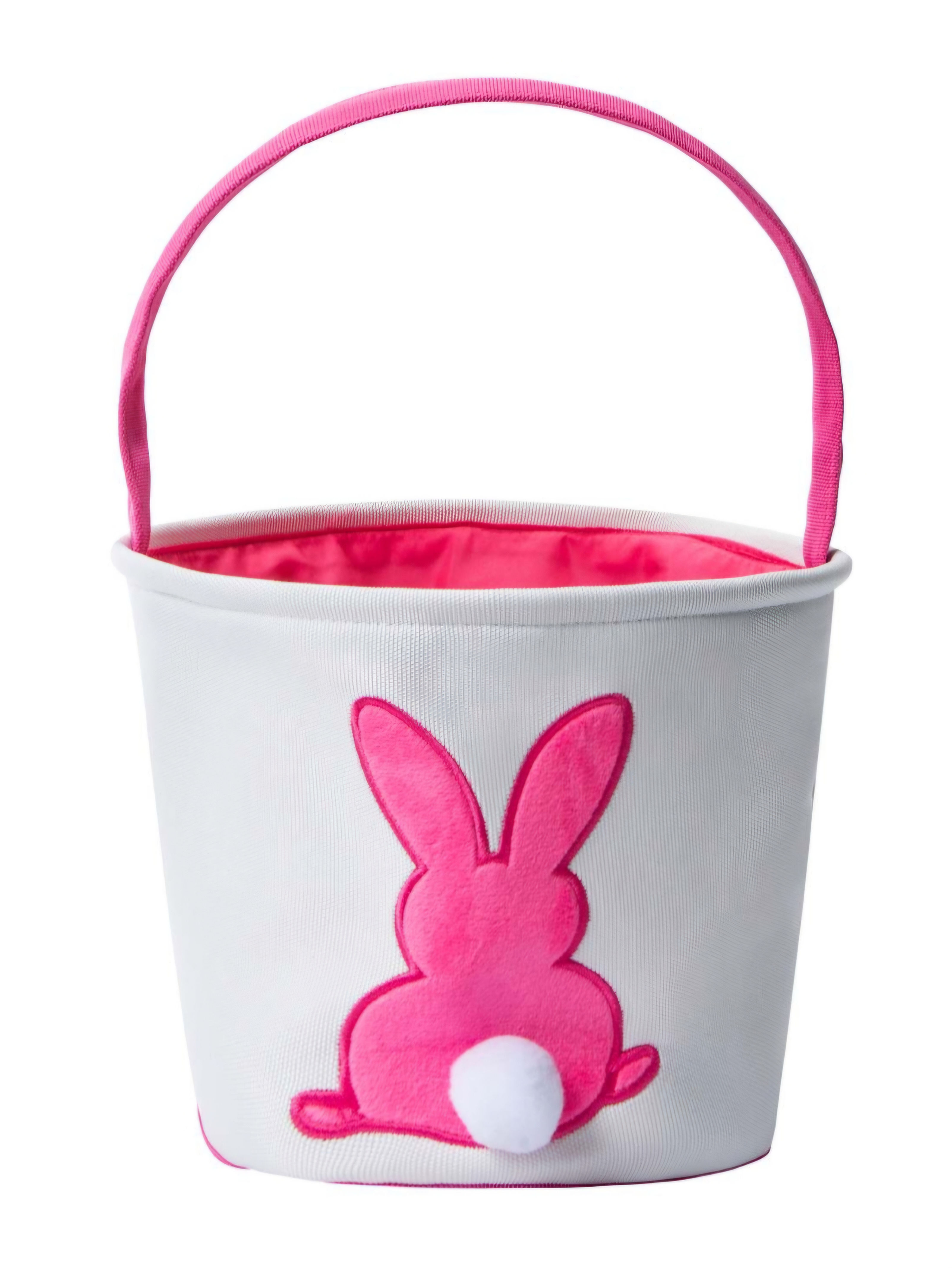 Bunny-Themed Easter Basket Dark Pink