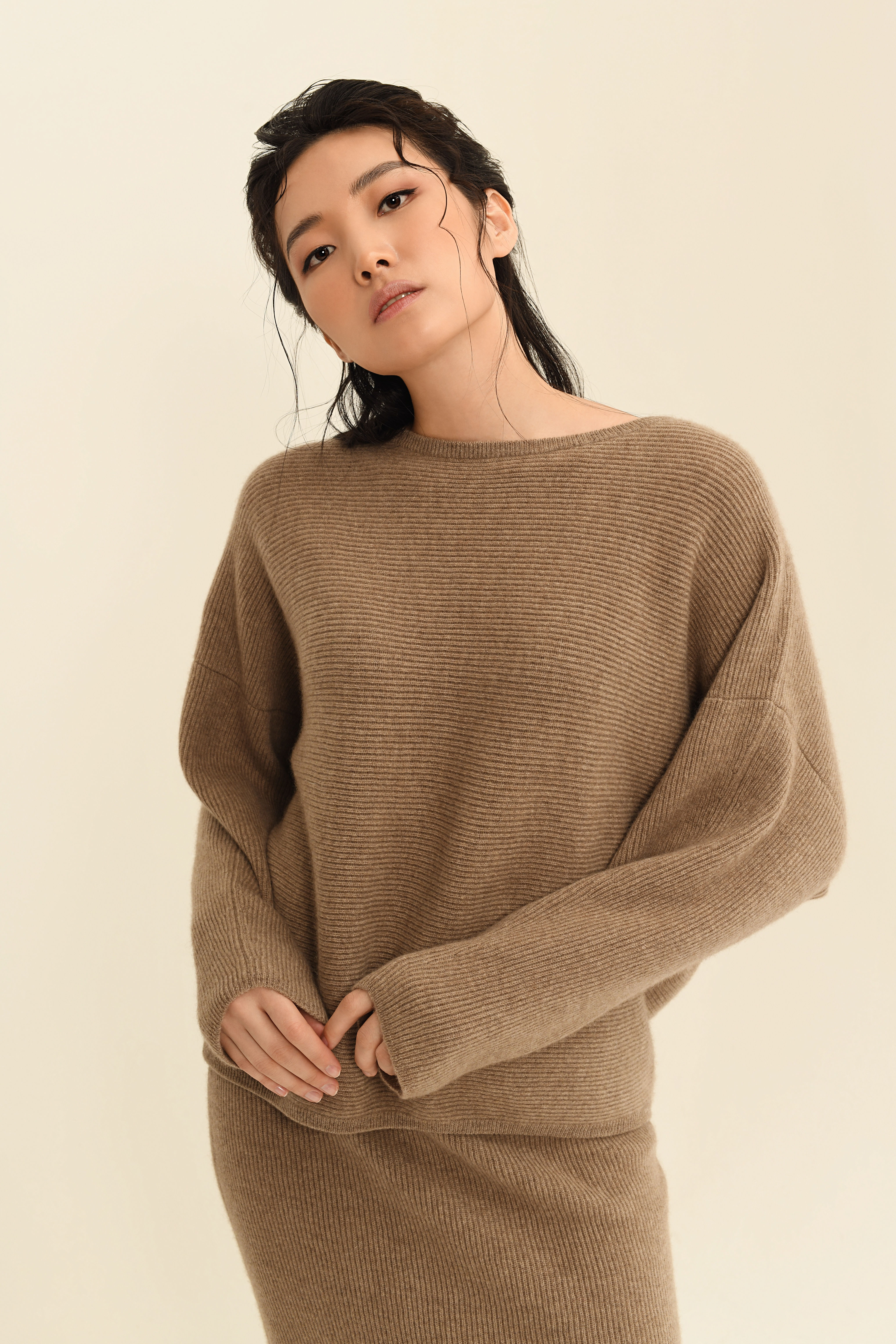 Batwing cashmere top