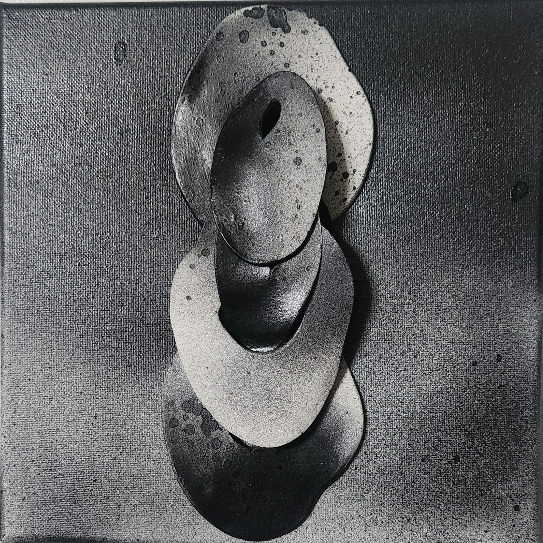 10 x 10 polymer clay canvas art 