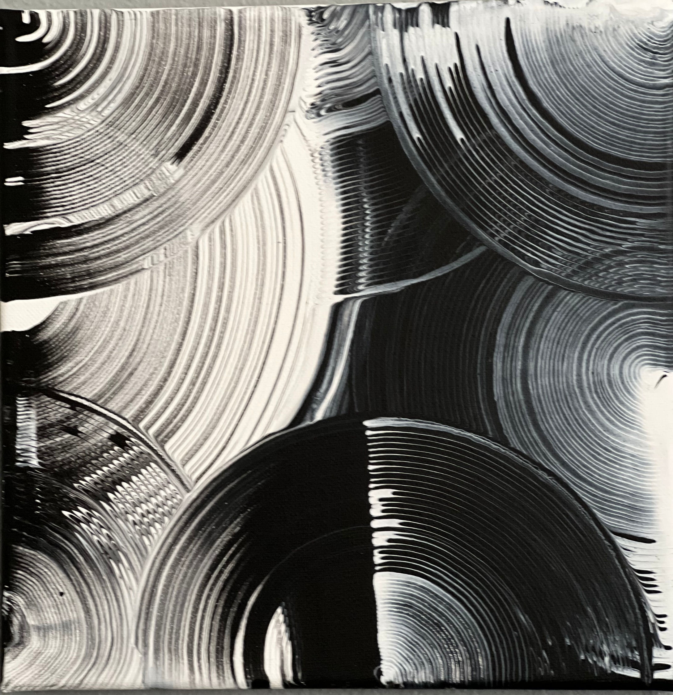 10 x 10 acrylic blk and wht painting